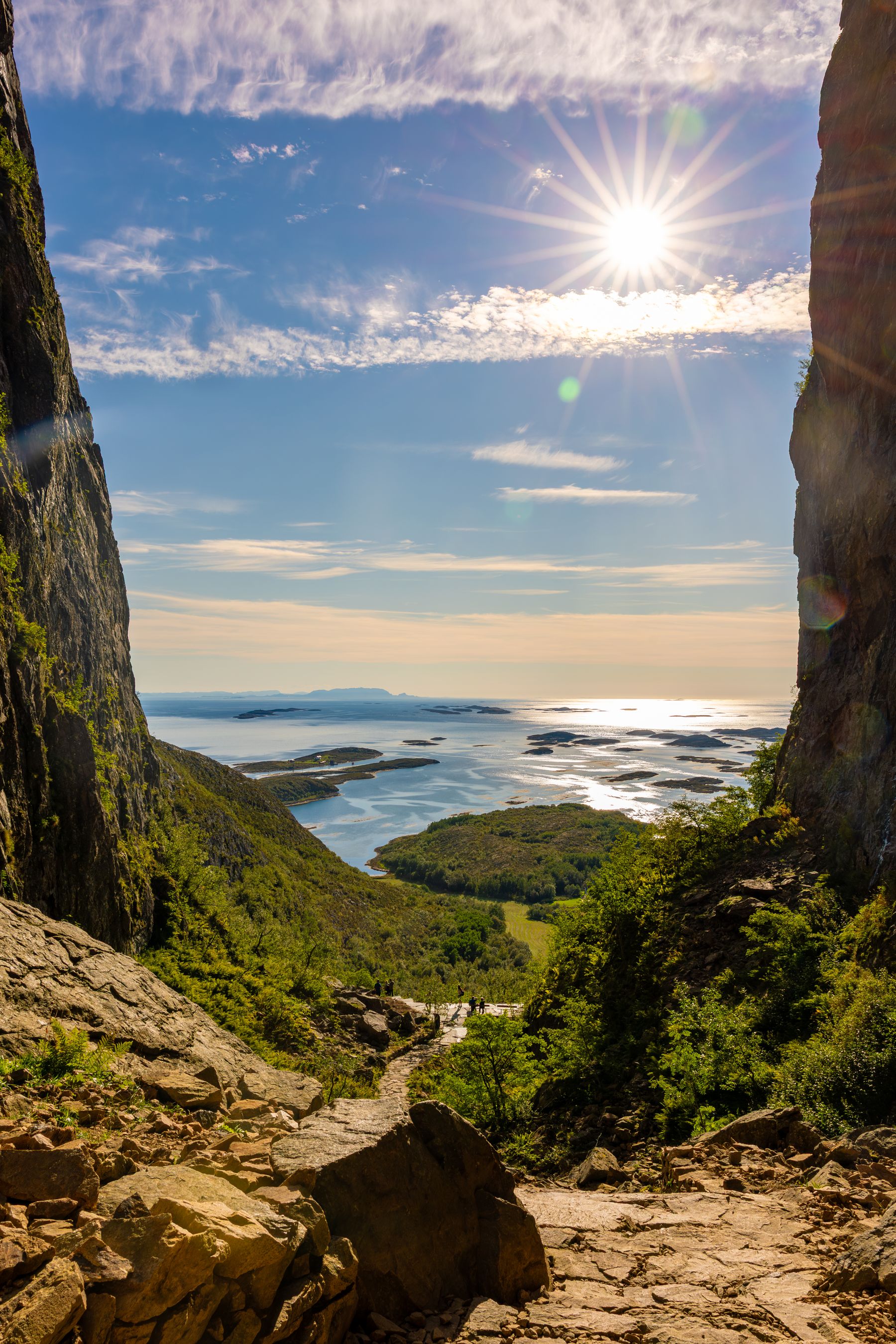 View from Torghatten Keyhole Cave (Portrait)